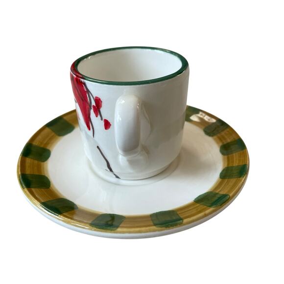 Vietri Old St. Nick Espresso Cup Saucer NEW - Picture 5 of 14